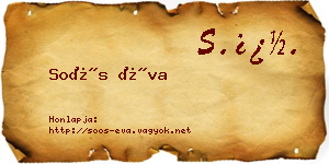 Soós Éva névjegykártya